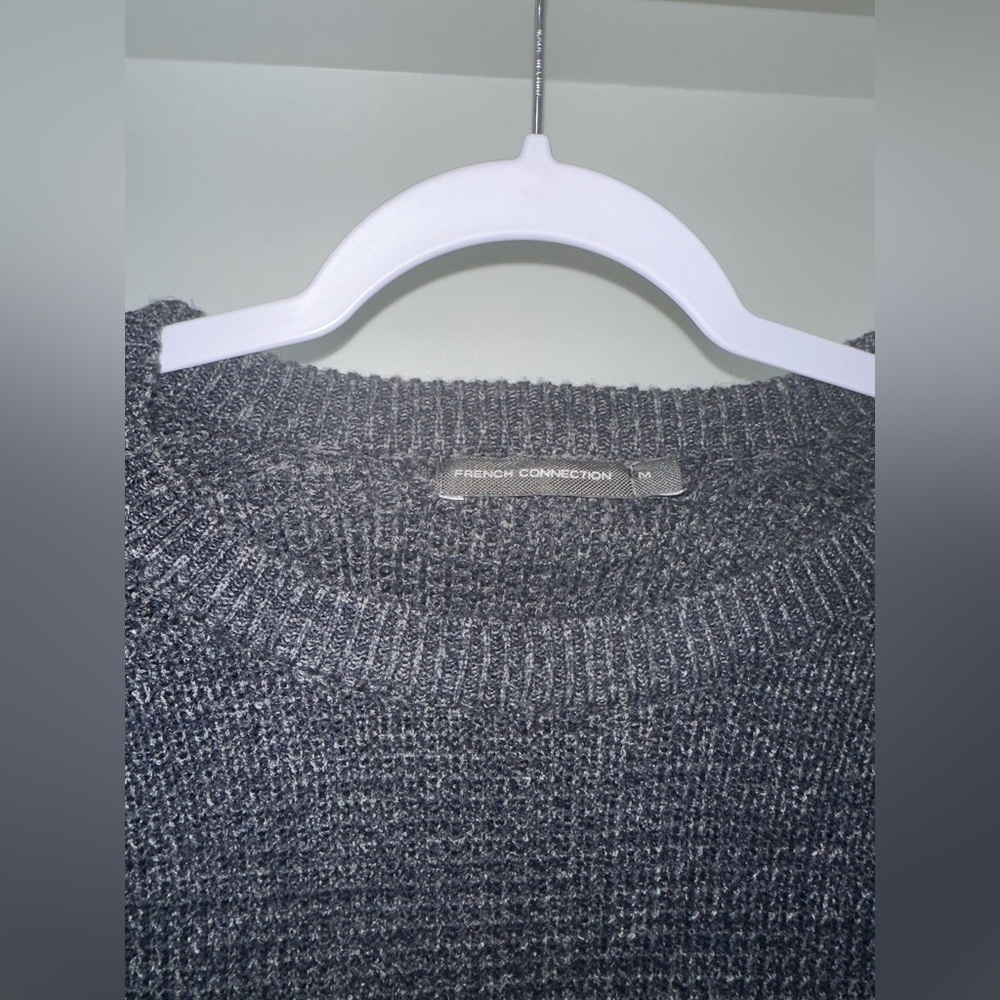 French Connection medium stitch raglan sweater in navy & charcoal. Size M. - Picture 3 of 3